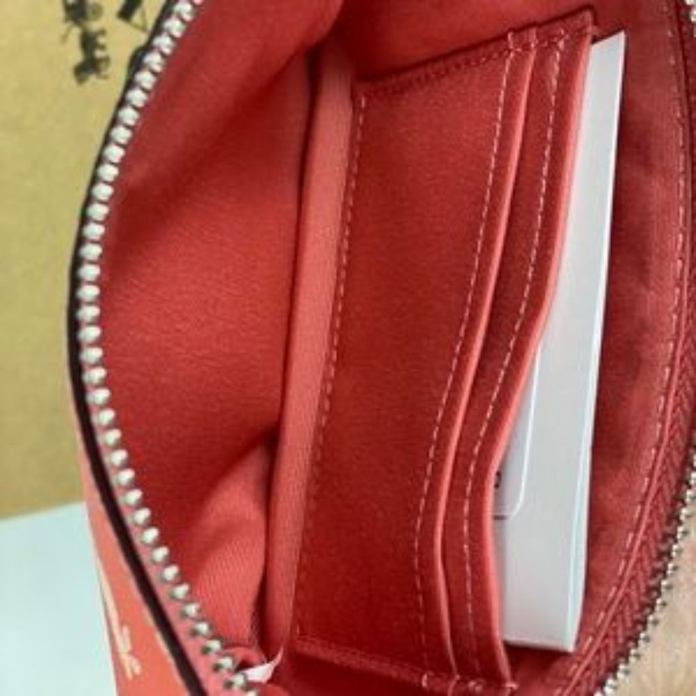 NWT Coach Corner ZIP Wristlet Wallet W/Bunny - Picture 4 of 7